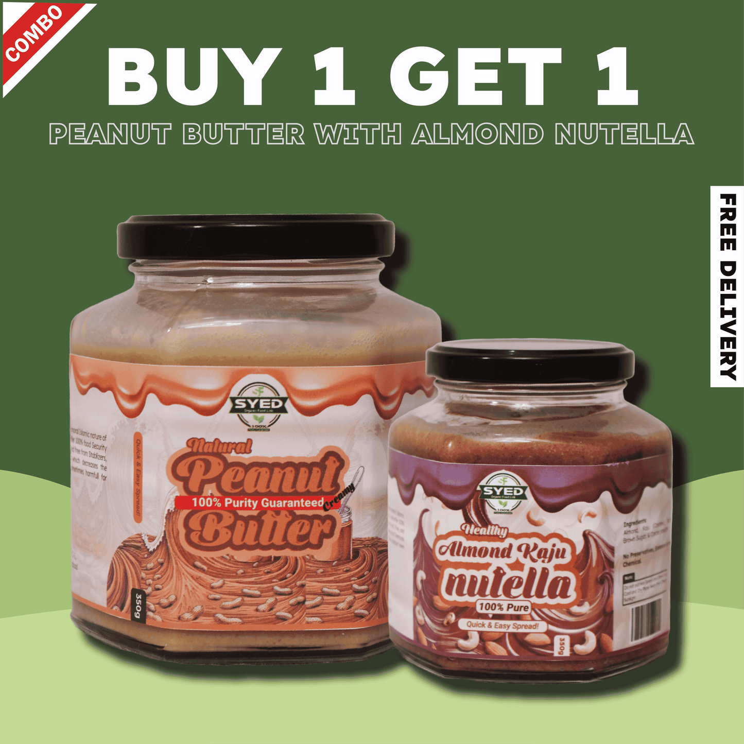 Ramadan Combo Offer: Peanut Butter + Almond Cashew Nutella Duo – FREE Delivery!