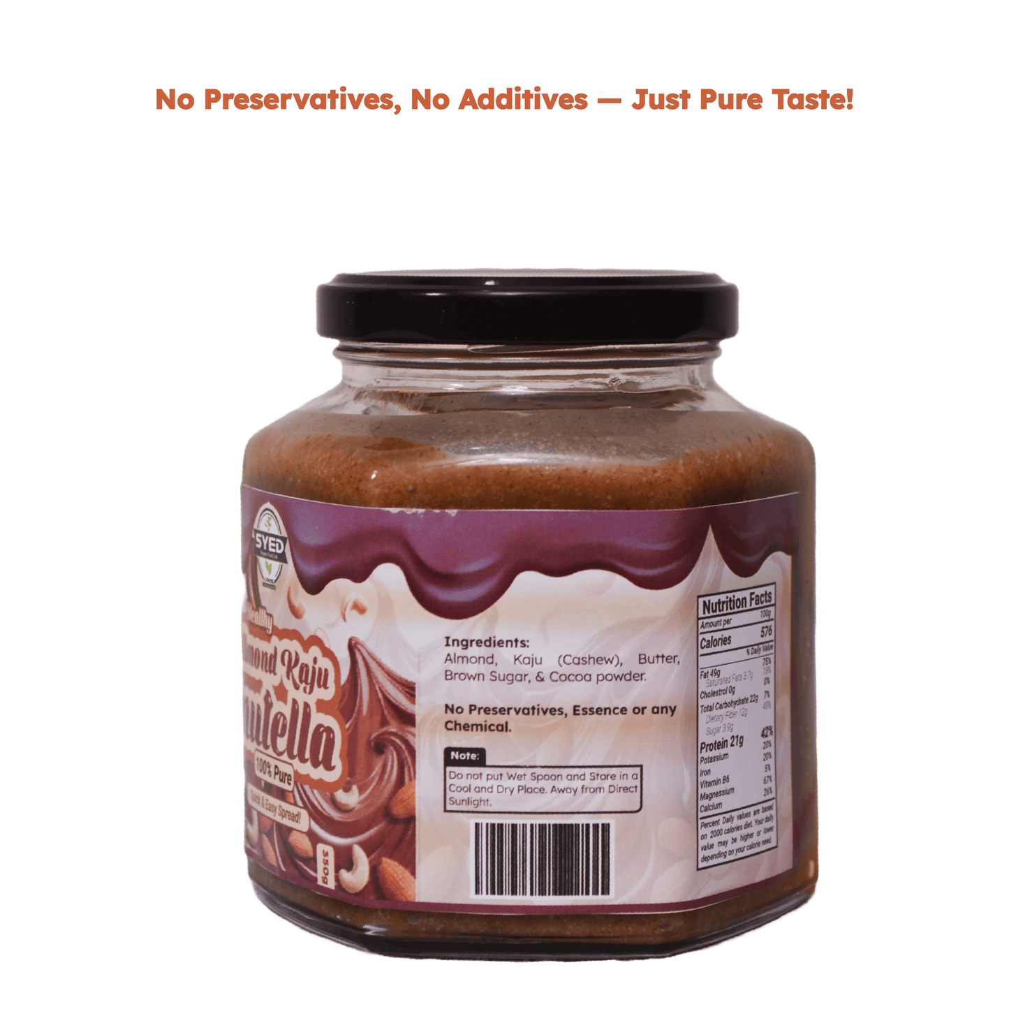 Almond Cashew Nutella – A Guilt-Free Indulgence 200 gram